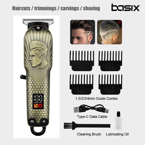 Hair Clippers Cordless Rechargeable Hair Clipper Kit and Beard Trimmer with Charge level display