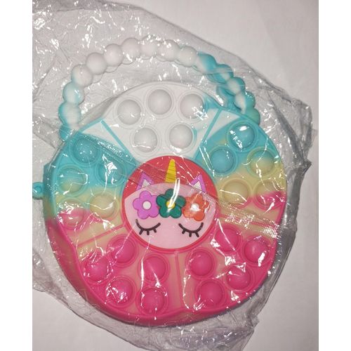Pop It Girls Mini Handbag Silicone 15CM Kids Girls Purses Bags Sling Bag Accessories Handbags