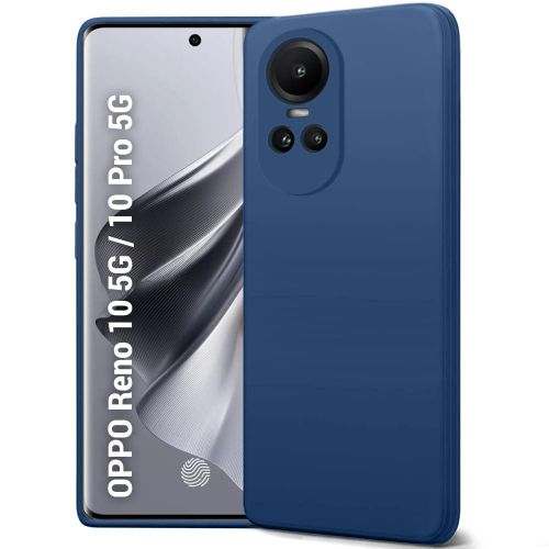 Soft Silicone Slim Fit Cover Anti-Scratch Shockproof Case for OPPO Reno 10 - Blue