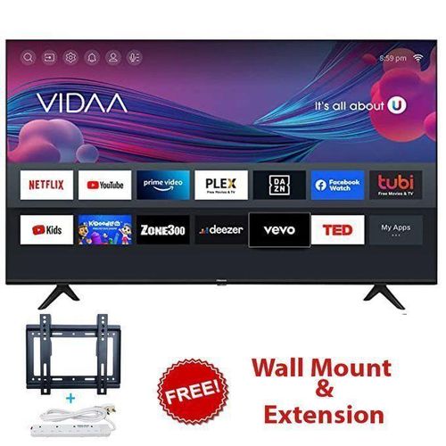 43 Full HD Smart TV VIDAA OS, YouTube, Built-in Digital Decoder Free Wall Bracket + Extension