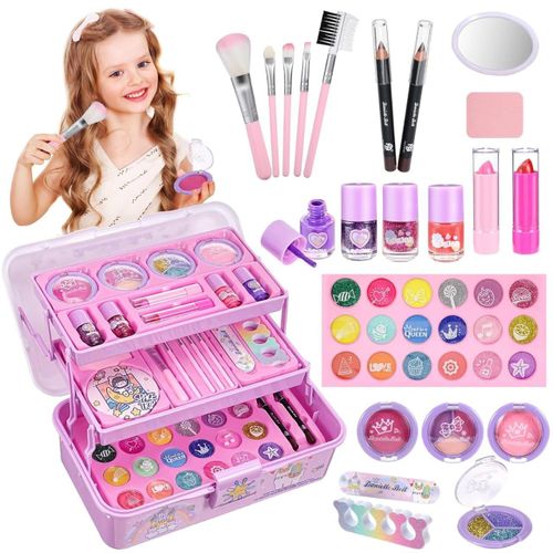 Danielle Kids Makeup Set Safe Stylish Cosmetic Play Kit All in One Beauty Set for Girls Non Toxic Kids Makeup Kit for Creative Role Play Fun Pretend Beauty Set Gift for Children