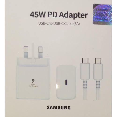 45 Watts Super Fast Charging Adapter With C-C Cable