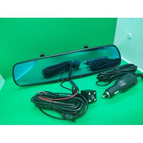 Dual Lens Vehicle Blackbox Mirror Dashcam Full HD 1080P Car DVR 4.3 Inch LCD Night Vision Motion Detection Loop Recording Parking Monitor SUV & Truck