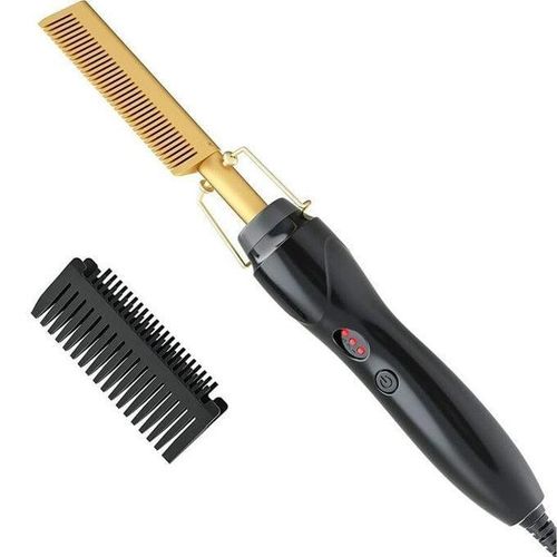 Electric Hot Comb Hair Straightener Professional Heating Press Comb