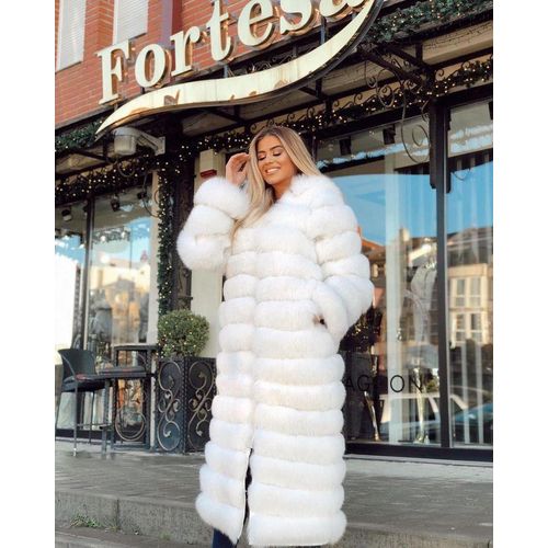 Luxury Faux Fur Hooded Longline Coat