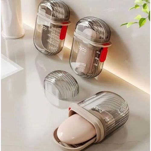 Portable Travel Soap Holder with Soap Case, Wall-Mounted Travel Soap Box, Compact Moisture-Proof Soap Container