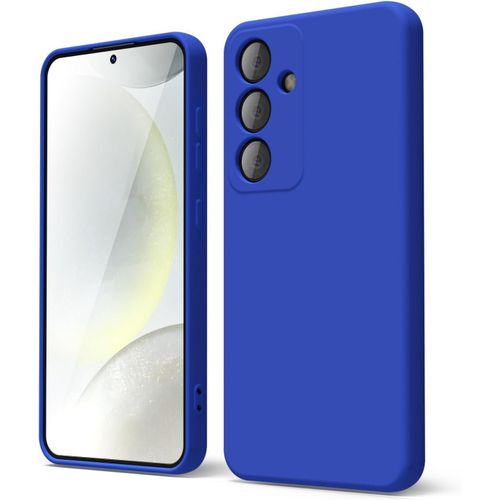 Soft Silicone Slim Fit Cover Anti-Scratch Shockproof Case for Samsung Galaxy S24 Plus - Blue