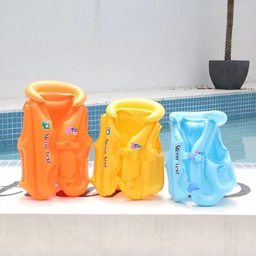 Baby Life Jackets Kids PVC Float Inflatable Swim Buoyancy Vest Life