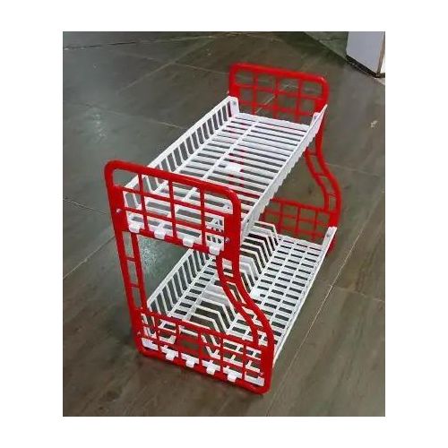 Double Decker Dishrack Two Tier Heavy Plastic Dish Rack Utensil Organizer 2 Layers Kitchen Households