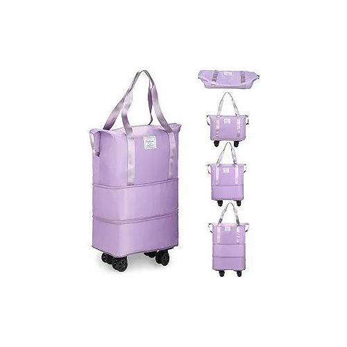 Double Layer Expandable Duffle bag 4 wheels