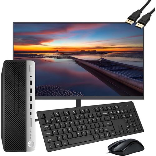 Refurbished ProDesk SFF Desktop COMPUTER Bundle Intel Core i5 8th Gen 8GB RAM 256GB SSD 500GB HDD 215 Full HD Monitor Keyboard Mouse Windows 11 Pro Complete Home Office PC Setup