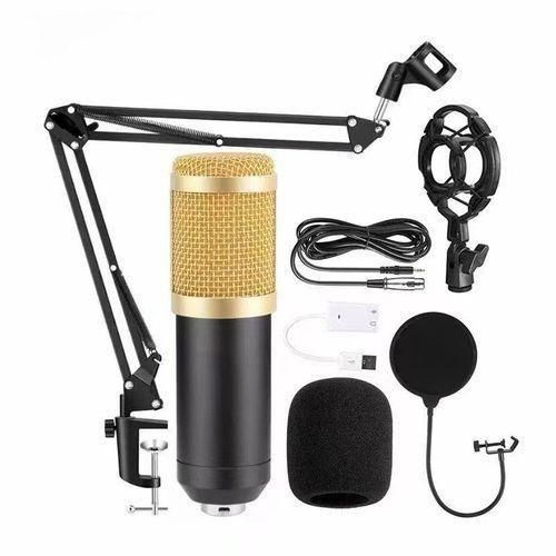 BM800 Professional Studio Audio Condenser Microphone 3.5mm Wired Microphone For Radio Broadcasting Vocal Mic Stand