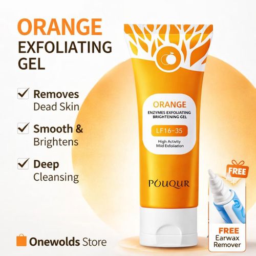 Orange Enzyme Exfoliating Gel 100g Gentle Peeling Facial Cleanser Dead Skin Remover Brightening Face Scrub