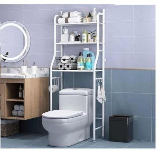 3 Layer Over The Toilet Metallic Stand Rack Tidy Organizer