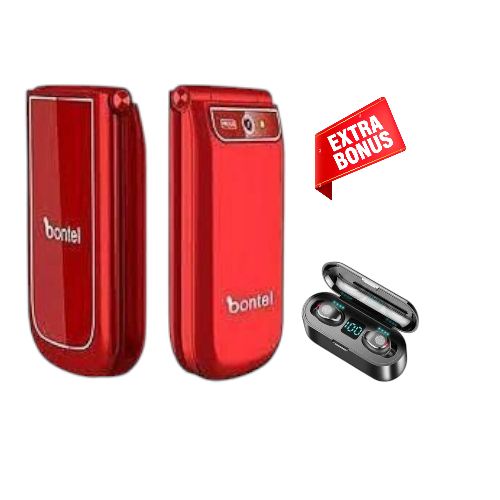 A225 Mobile Dual Sim Flip Phone 177 1000 MAh - Red