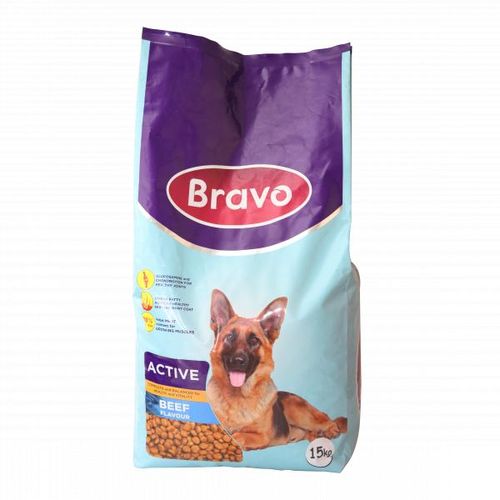Active Beef Flavour Dry Dog Food 15Kg - High Energy Formula with Glucosamine for Adult Dogs