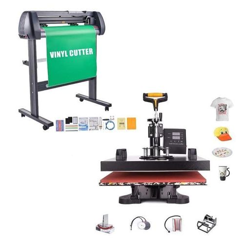 Heat Press Machine 12x15 Inch 8 In 1 And Vinyl Cutter 28 Inch Plotter Machine