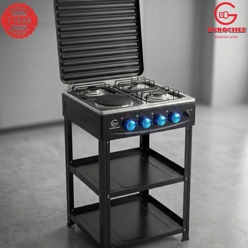 EC-602431 Standing Cooker - 3 Gas Burners 1 ElectEC-602431 Standing Cooker - 3 Gas Burners 1 Electric Plate Storage Shelvesric Plate Storage Shelves1yr warranty