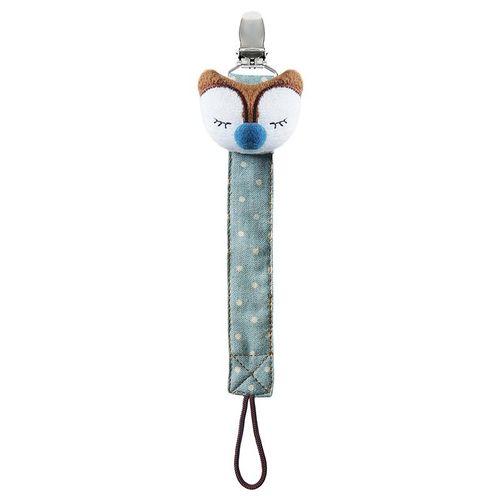 Handmade Pacifier Clip Denim Fabric Nipple Holder With Cute Little Doll Jeans Dummy Clips For Babies Boys Girls Teething Toys