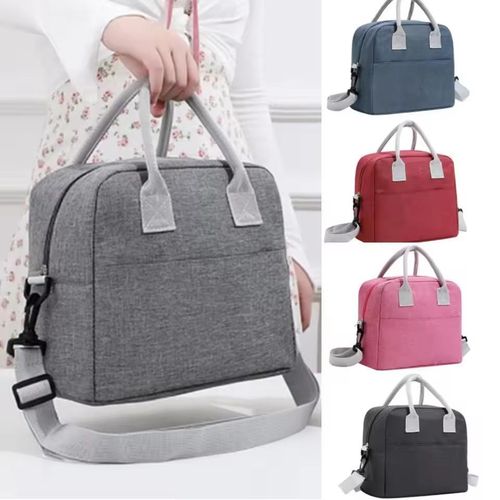 9L Large Capacity Insulated Lunch Bag with Adjustable Shoulder Strap for Kids and Adults