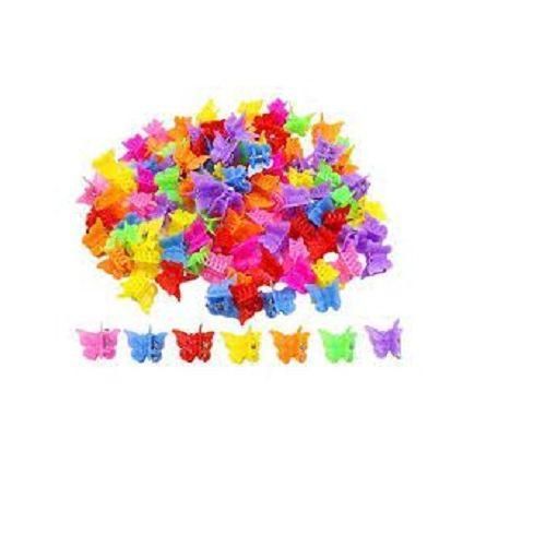 Colored Hair Clips Butterfly 40 Pcs
