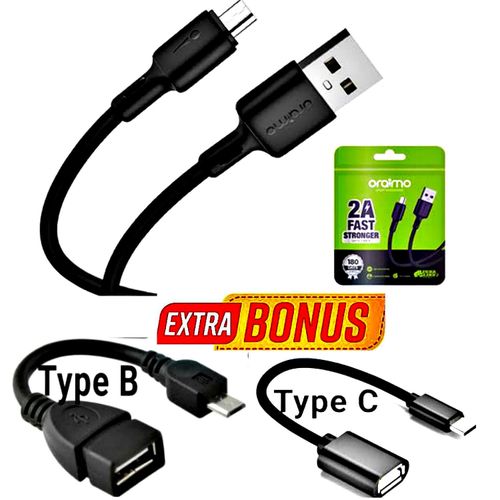 High Speed Data Transfer & Fast Charging USB Cable And Type B & C OTG Cables