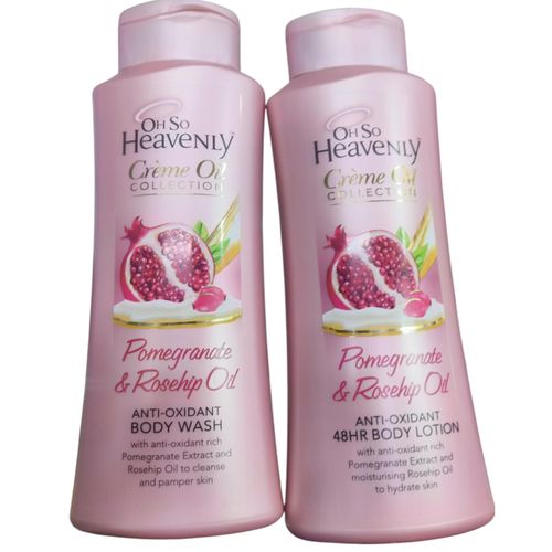 Pomegranate & Rosehip Oil Anti-Oxidant Body Wash + Pomegranate & Rosehip Oil Anti-Oxidant 48HR Body Lotion