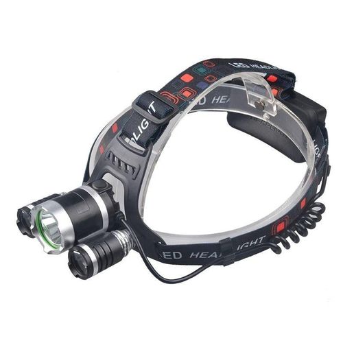 Rechargeable High Brightness LED Headlamp 3 Bulb Outdoor Torch