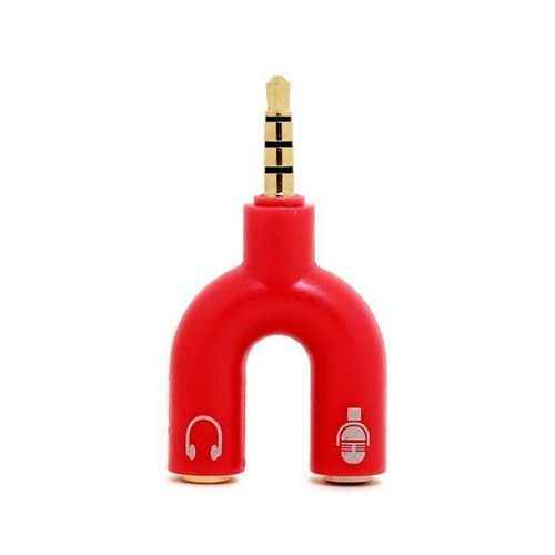 Earphone Connector Converter 35mm Stereo Splitter Audio To Mic Headset Jack Plug Adapter