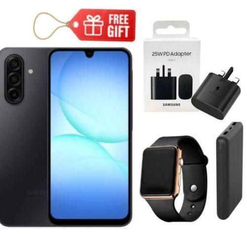 Galaxy A17 67 HD Display 8GB RAM 256GB Storage Dual Sim 50MP Camera 5000mAh Battery - Black Travel Adapter Power Bank Led Watch