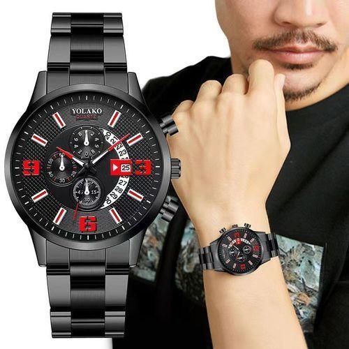 2025 New Mens Watch Date Party Gift Three Eyes Calendar Watch