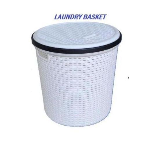 Laundry Basket Round with Lid Clothes Hamper FREE WASHING POWDER