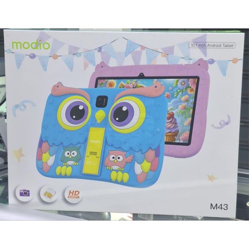 M43 Kids Tablet - 10.1 Inch HD IPS Screen - 8GB RAM + 512GB ROM - 10000mAh Battery - Dual SIM 4G LTE - Android Tablet with Owl Protective Case & Free Gifts