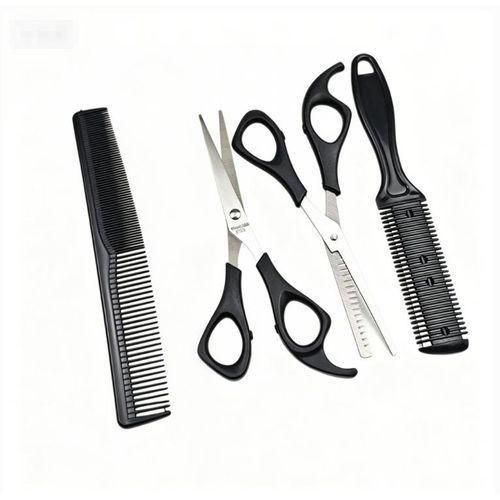 4-In-1 Professional Hair Cutting Scissors Set - Ergonomic Design 6CR Steel, Multipurpose, Sharp Blades Hairdressing Kit