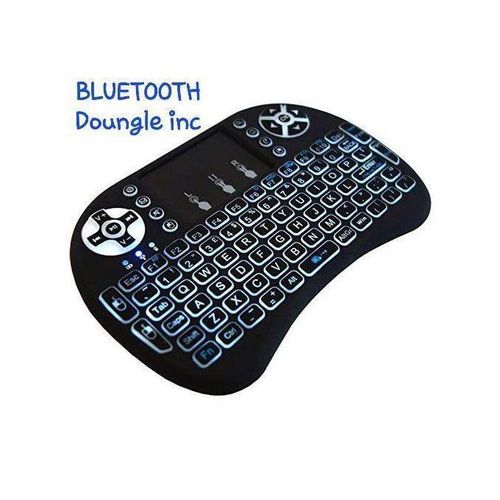 Wireless Mini Keyboard Remote Control Touchpad Mouse Combo Controller With RGB Backlit For Android TV Box Smart TV With OS+USB PC Computer Laptop Window OS HTPC Home Theater PC
