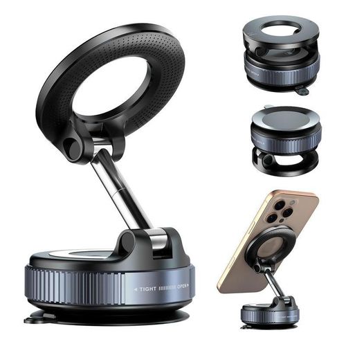 The Ultimate Vacuum Magnetic Car Phone Holder - Foldable Design 360 Degrees Adjustable