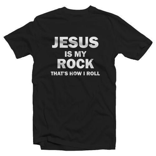 T SHIRTS HOUSE KENYA Jesus Is My Rock Black T Shirt