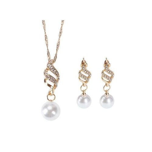 Design Jewelry Ladies Chain Necklace Earrings Wedding Jewelry Set Gift