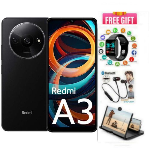 Redmi A3 - 6.71'' 8MP/5MP Selfie - 128GB HDD - 4GB RAM - 5000mAh -+SPORT S WATCH MAGNIFIER