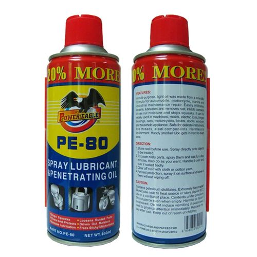PE-80 SPRAY LUBRICANT AND PENETRATING OIL 450ML