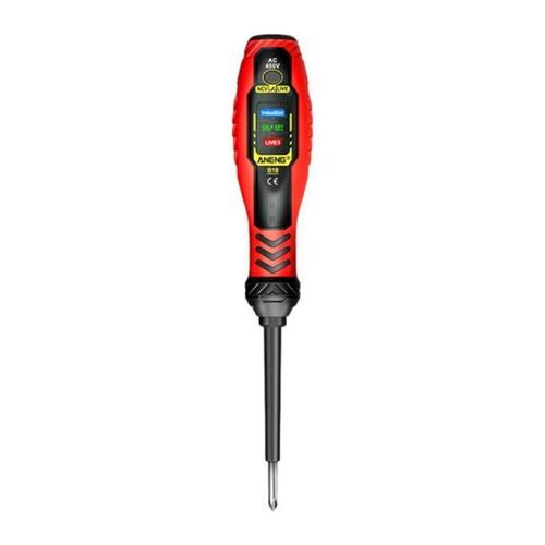2-in-1 Voltage Tester Pen with LCD Display, Non-Contact Electrical Tester Screwdriver, LED Light, Buzzer Alarm, Auto-Off, AC 12V-450V Circuit Detector Pen Voltmeter Intelligent NCV Induction Tester Pen On/Off Voltage Test Magnetic Screwdriver Head