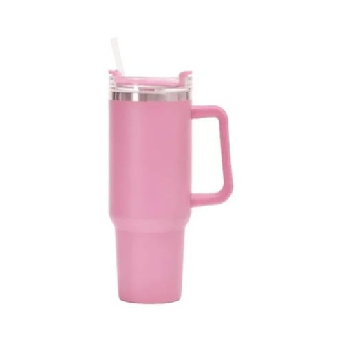 Stainless Steel Tumbler with Handle Straw Lid