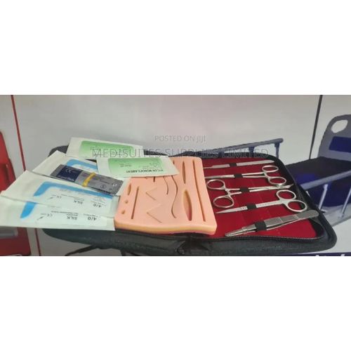 Students Practice Suture Set With Suturing Pad.