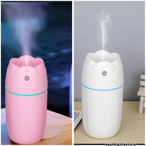 Rose Humidifier 300ml Aroma Diffuser with Night Light Portable Ultra Quiet Essential Oil Diffuser for Bedroom Office Air Moisturizer Mute Design Compact Travel Mist Maker