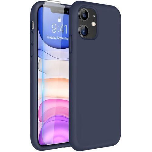Navy Silicone Rubber Phone Cover Case for iPhone 11