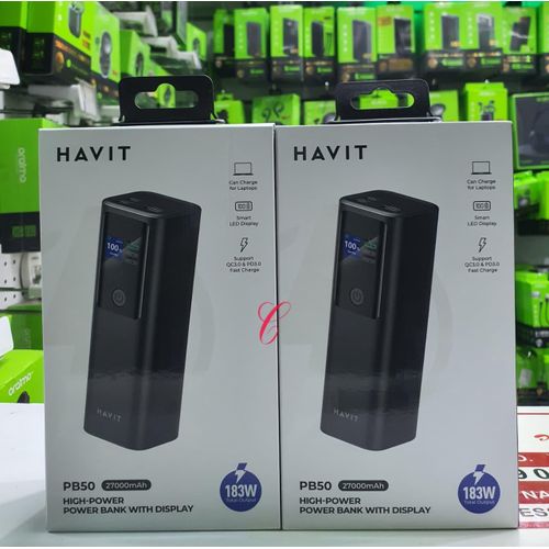 PB50 183W 27000mAh laptop charging high-power power bank with smart LED display