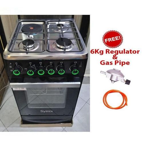 5050 3 Gas Jet Burners 1 Rapid Plate Standing Cooker with Electric Oven