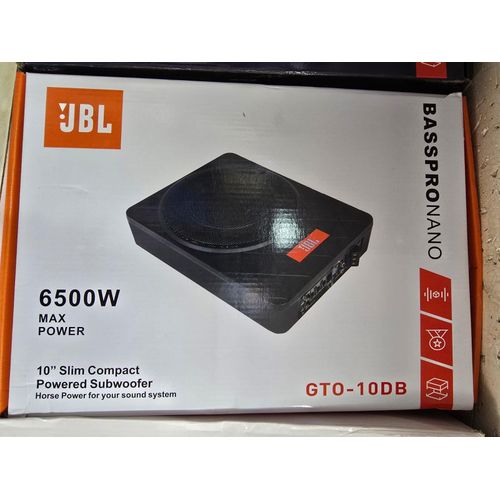 JBL Gto-10db 10-Inch Slim Powered Car Subwoofer Underseat Active Bass
