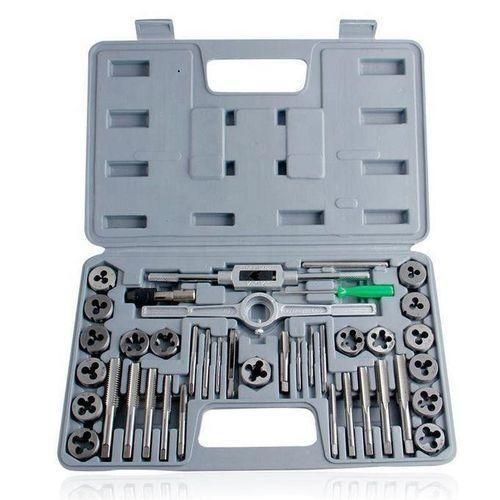 40-Piece Metric Tap and Die Set - GCr-15 Steel, Coarse & Fine Threads, Complete Tool Kit with Case