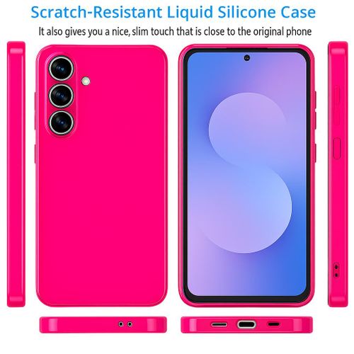 Soft Silicone Slim Fit Cover Anti-Scratch Shockproof Case for Samsung Galaxy S25 FE FE - Hot Pink